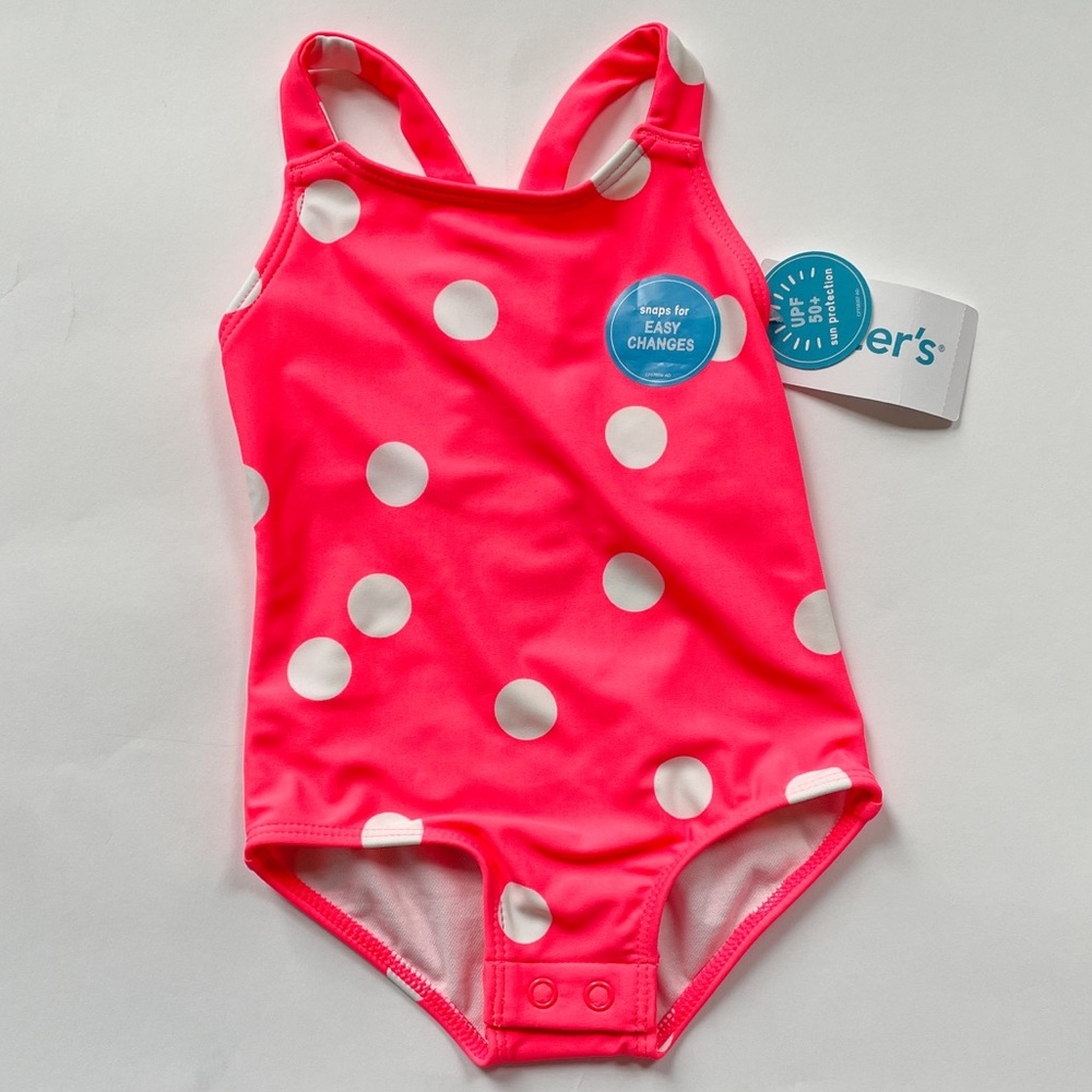 NWT 6m Carter’s Infant Girl Pink Swimsuit